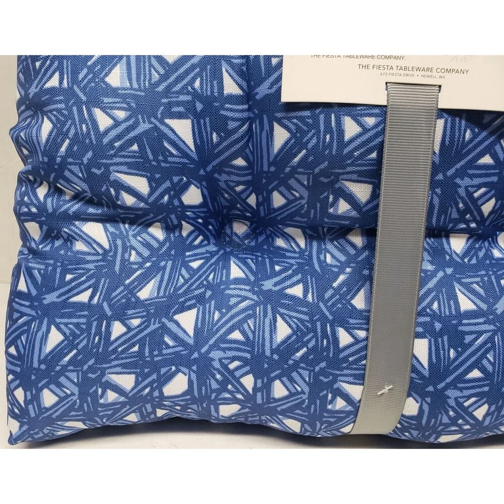 SET OF 2 THICK REVERSIBLE CUSHION CHAIR PADS w/ties (16